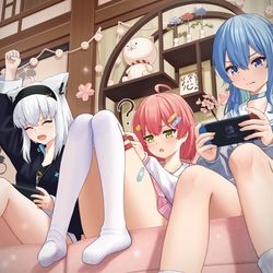 This is a pixiv picture whose title is ゲームを楽しむふぶみこめっと.