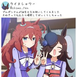 This is a pixiv picture whose title is ライスと誕生日おめでとう.