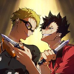 This is a pixiv picture whose title is 師弟対決.