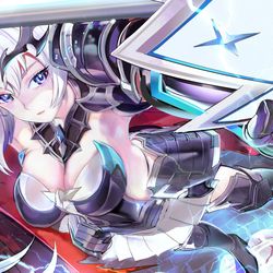 This is a pixiv picture whose title is 復讐騎士シェナ.