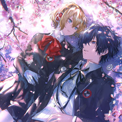 This is a pixiv picture whose title is 桜が舞う頃.