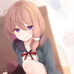 This is a pixiv picture whose title is 廊下で.