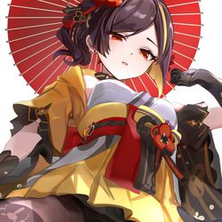 This is a pixiv picture whose title is 千織さんの太もも好き....