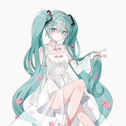 This is a pixiv picture whose title is 🌸ミク.