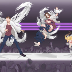 This is a pixiv picture whose title is Scandal on the Catwalk.