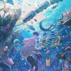 This is a pixiv picture whose title is ウミユリ海底譚.
