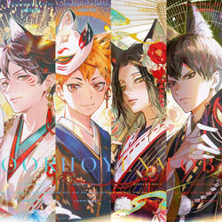 This is a pixiv picture whose title is 式神小排球系列.