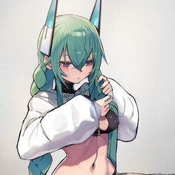 This is a pixiv picture whose title is 「長いから結うのが大変なの」.