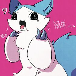 This is a pixiv picture whose title is 簡単ハチワレちゃん可愛かった.