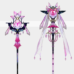 This is a pixiv picture whose title is ディアンシー・メガディアンシーモチーフの武器（ポケモン）.