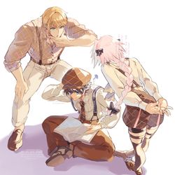This is a pixiv picture whose title is シャルルマーニュとローランとアストルフォ.
