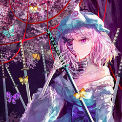 This is a pixiv picture whose title is 西行妖.