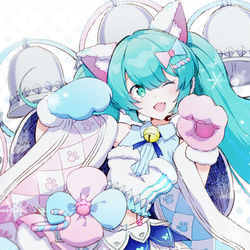 This is a pixiv picture whose title is 冬まつりにゃん.