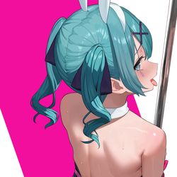 This is a pixiv picture whose title is バニーミク（ピュア）.