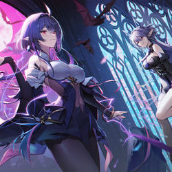 This is a pixiv picture whose title is ヴァンパイア城.