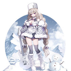 This is a pixiv picture whose title is 雪のライア.