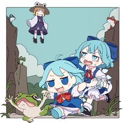 This is a pixiv picture whose title is カエルは見ている.
