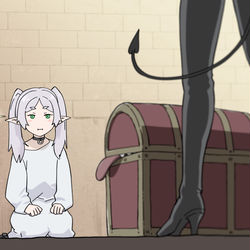 This is a pixiv picture whose title is 拷問のフリーレン.