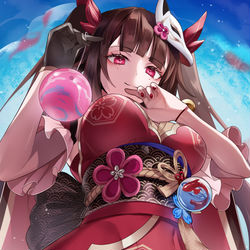 This is a pixiv picture whose title is 花火のこと、知りたい？.