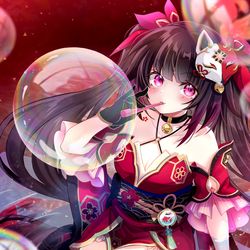This is a pixiv picture whose title is 花火とあそぼ？.