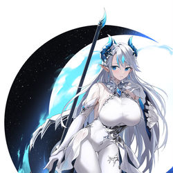 This is a pixiv picture whose title is Crescent Moon Luna.