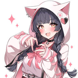 This is a pixiv picture whose title is 猫耳JK冬優子.