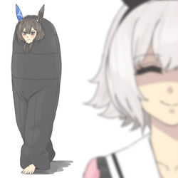 This is a pixiv picture whose title is カレンの配信に時々映り込む謎のふわふわ女。.