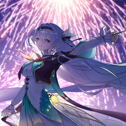 This is a pixiv picture whose title is 【流萤】动态壁纸更新.