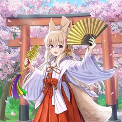 This is a pixiv picture whose title is 満開狐娘2024年.
