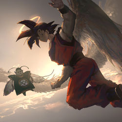 This is a pixiv picture whose title is 【板绘】再见，龙珠，敬鸟山明先生丨敬我们的童年.