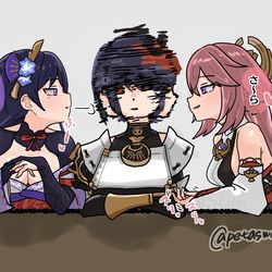 This is a pixiv picture whose title is 裟羅ピンチ.