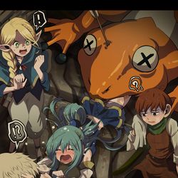 This is a pixiv picture whose title is カエルからもう一人出てきた.