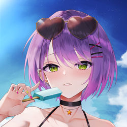 This is a pixiv picture whose title is 「あっ、僕のアイス、、、」.