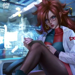 This is a pixiv picture whose title is Android 21 Vomi 人じん造ぞう人にん間げん２１号ご.
