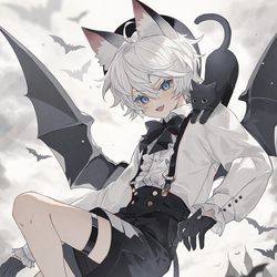 This is a pixiv picture whose title is The Devil Cat.