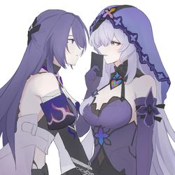 This is a pixiv picture whose title is 黄泉x黑天鵝.