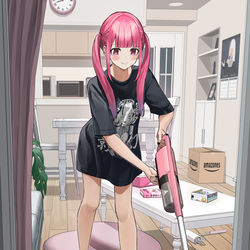 This is a pixiv picture whose title is 派手な見た目で真面目な幼馴染.
