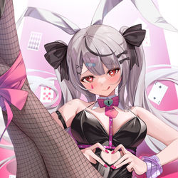 This is a pixiv picture whose title is ラビホ沙花叉.