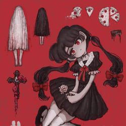 This is a pixiv picture whose title is 愛黙の甘架.