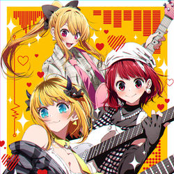 This is a pixiv picture whose title is 『タワレココラボB小町✨🎸』.