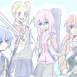 This is a pixiv picture whose title is 結束バンド.