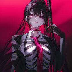 This is a pixiv picture whose title is 🖤.