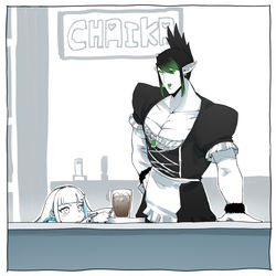 This is a pixiv picture whose title is 職場体験.