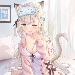 This is a pixiv picture whose title is まだ眠いモカちゃん.