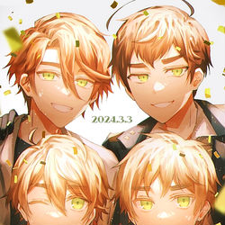 This is a pixiv picture whose title is 眉毛の日2024.