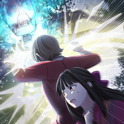 This is a pixiv picture whose title is 幸運EX＋＋＋バディによる哭倉村RTA⑭.