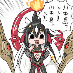This is a pixiv picture whose title is 毘沙門天の化身の力に呑まれるお虎さん.