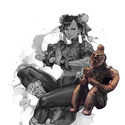 This is a pixiv picture whose title is Aomori×StreetFighter.