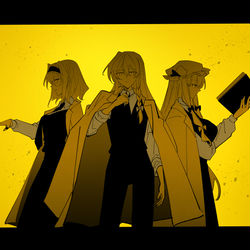 This is a pixiv picture whose title is 誰も口を挟めない三魔女.