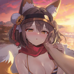 This is a pixiv picture whose title is 「主殿..?」.